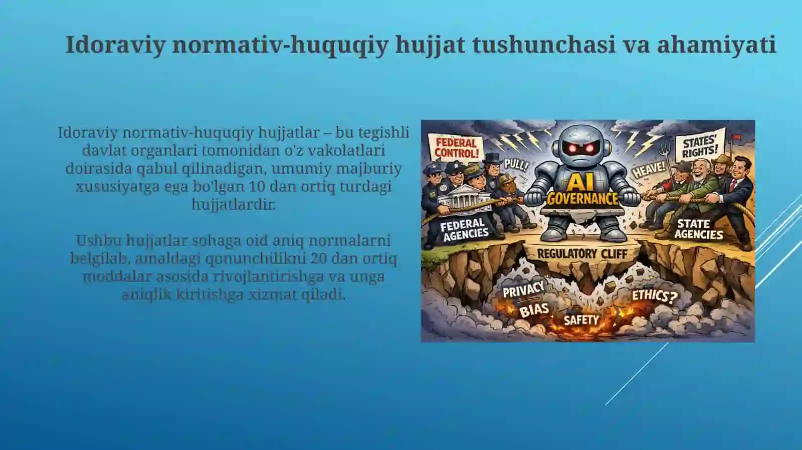 Idoraviy normativ-huquqiy hujjatlarni tayyorlash va qabul qilish qoidalari 4