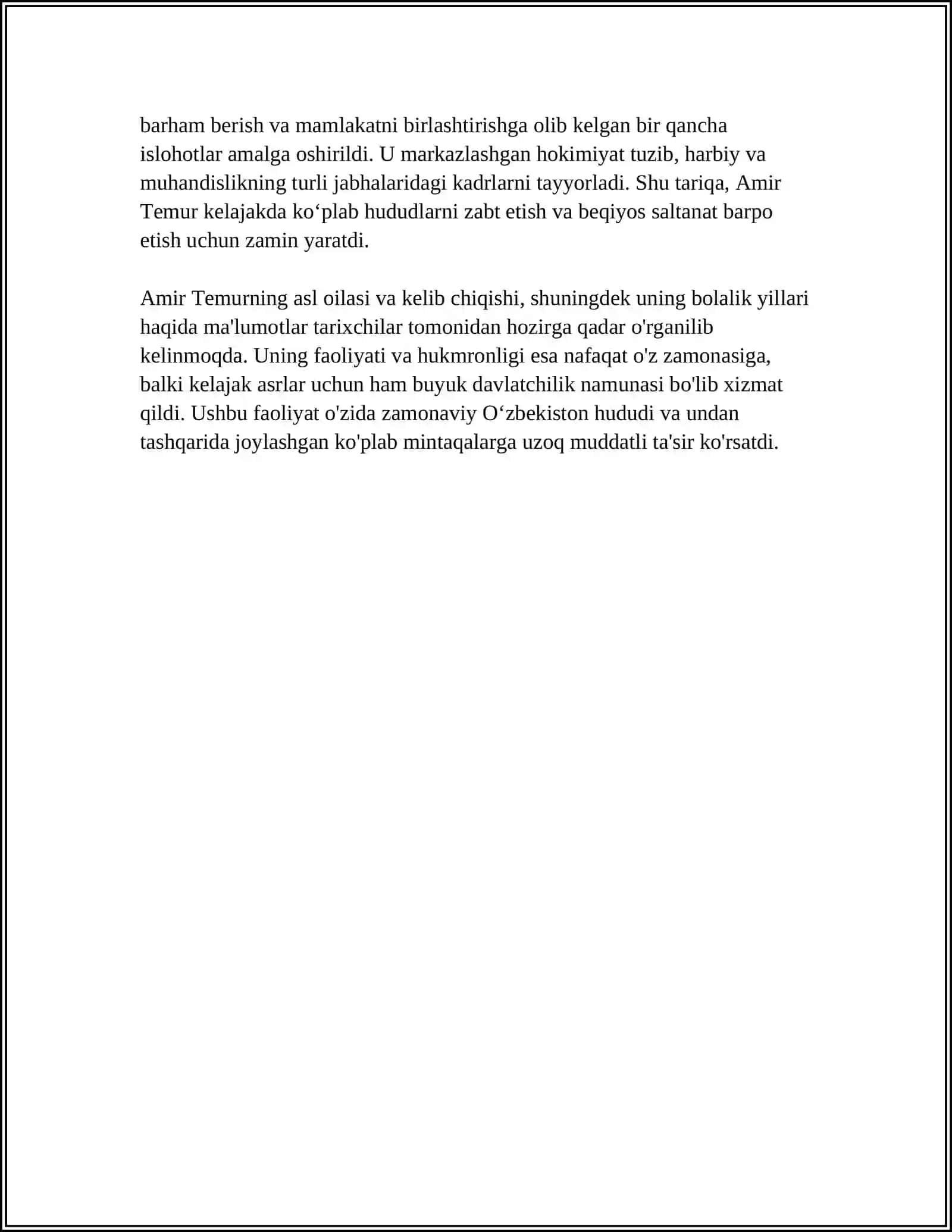 AMIR TEMUR HAYOTI 4