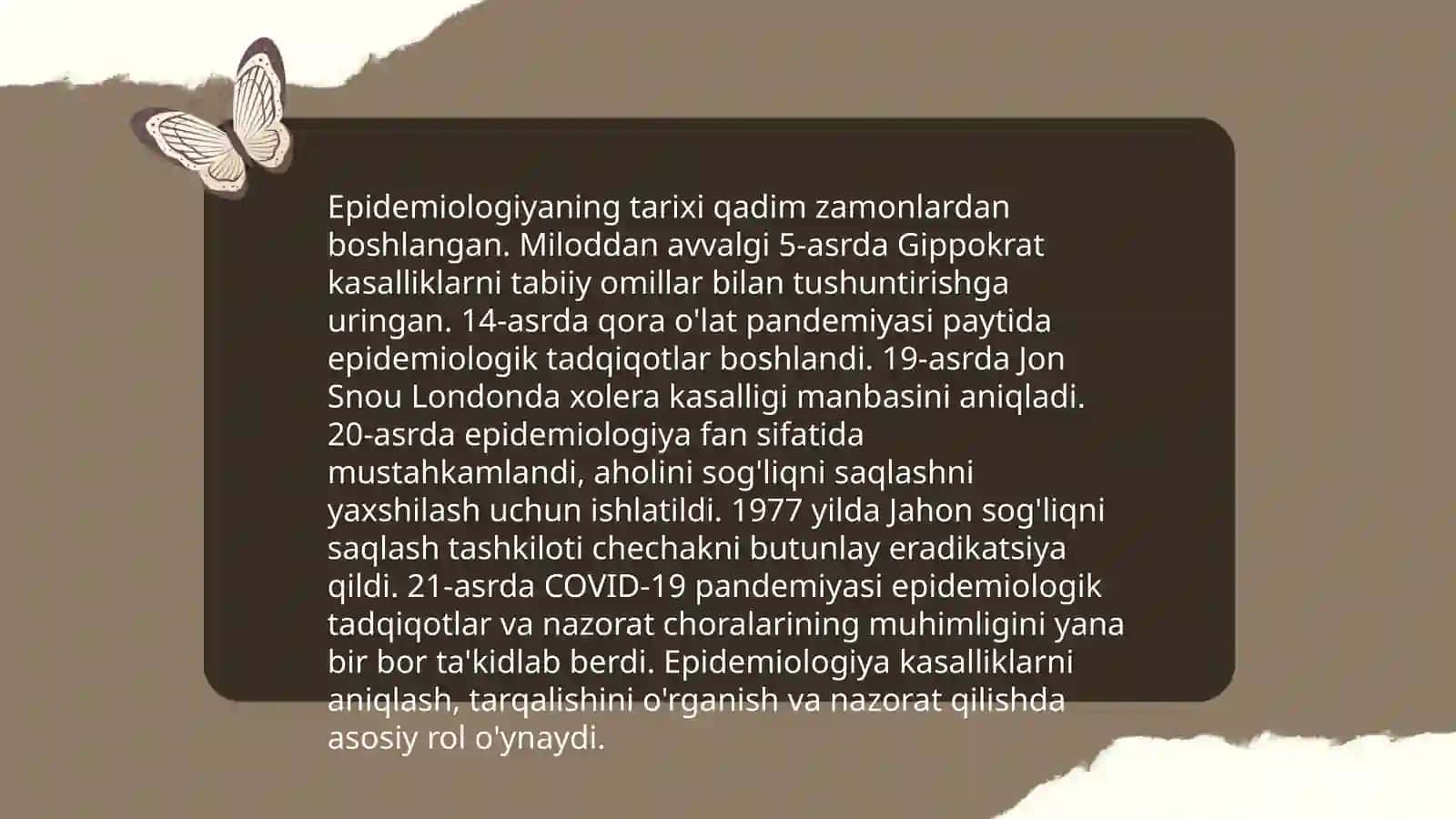 Epidemiologik yondashuv mavzusiga 4