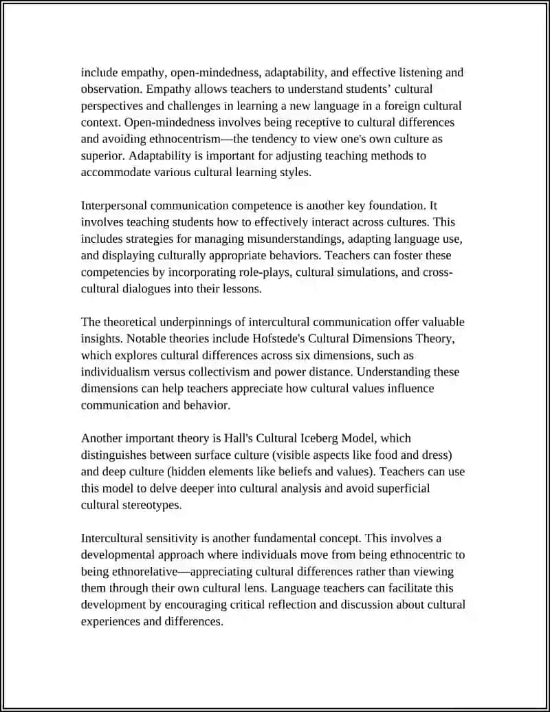 Foundations of Intercultural Communication for Language Teachers 4