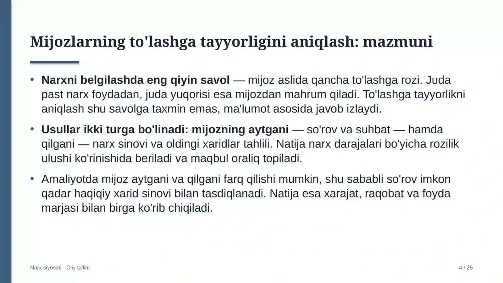 Agrokimyo xizmatida mijozlarning to'lashga tayyorligini aniqlash 4