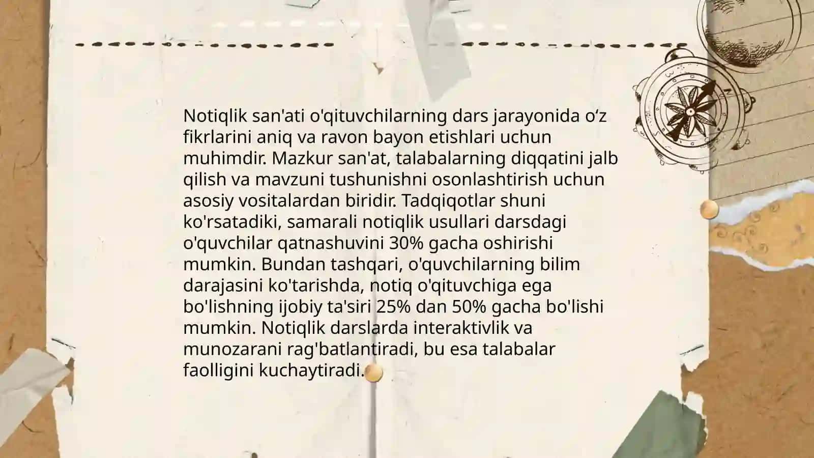 Sharqona tarbiya va muosharat odobining muloqatga ta'siri.Oʻqituvchining nutq madaniyati va notiqlik san'ati 4