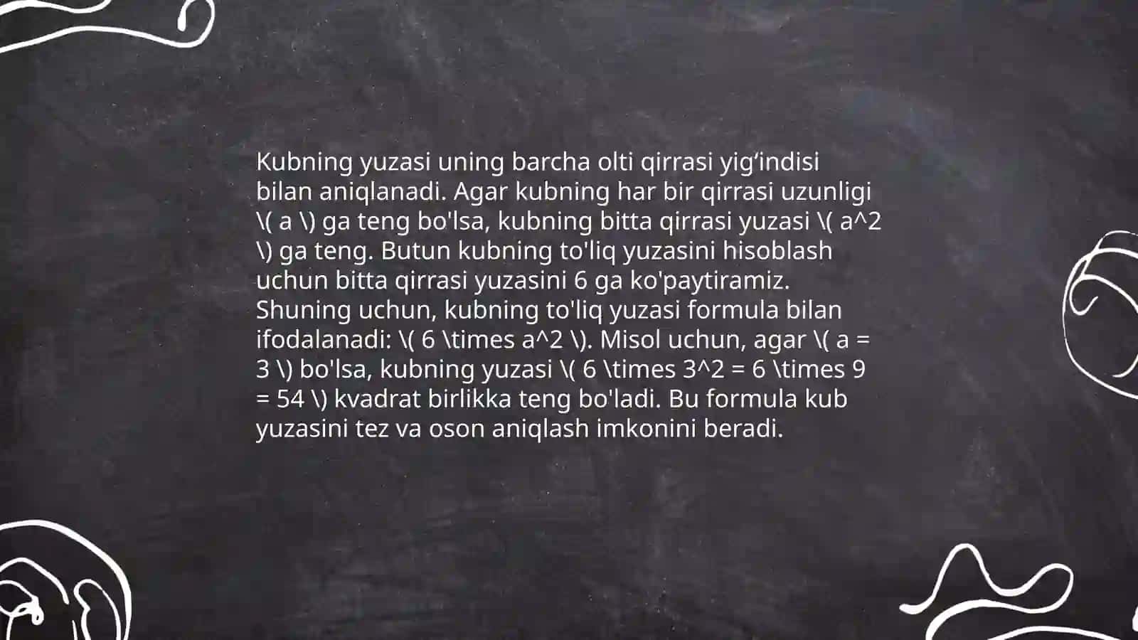 Kubning qirini topish 4