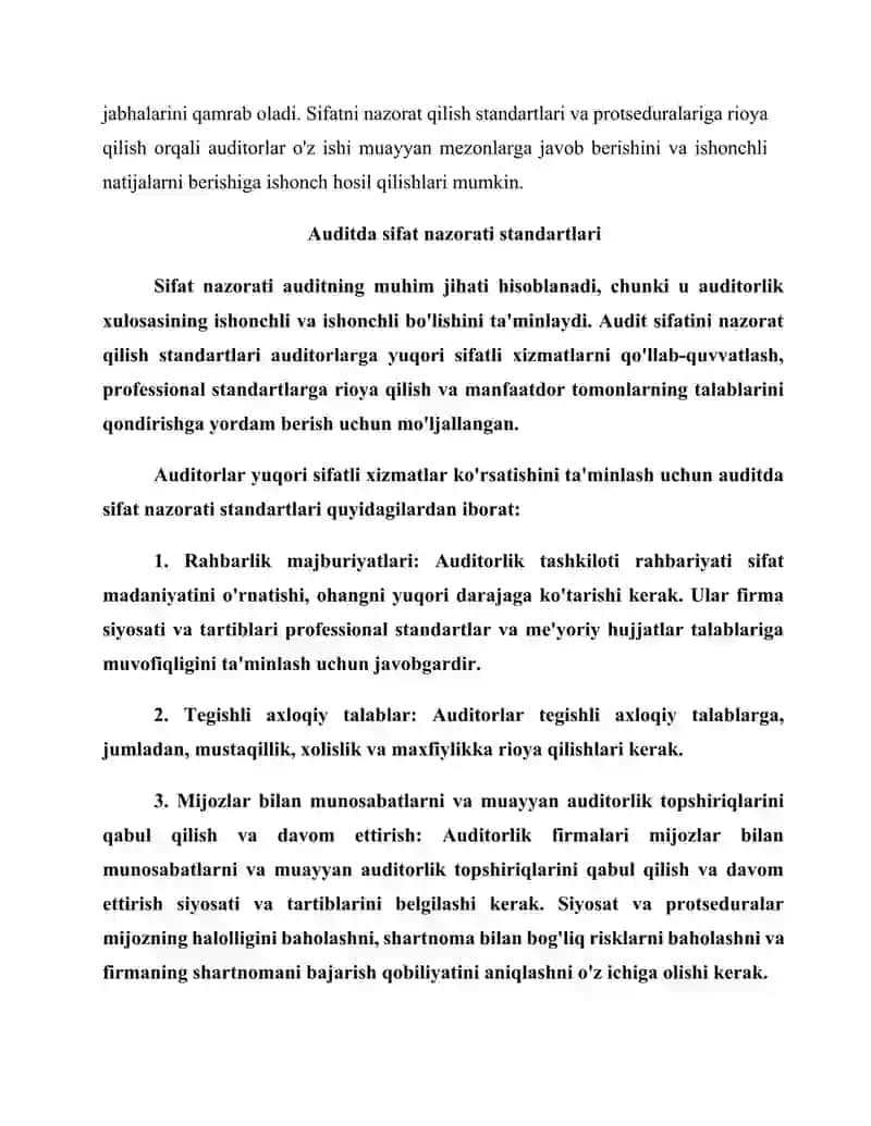 Auditor ishining sifatini nazorat qilish 4