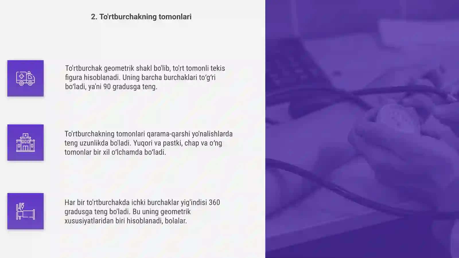1-sinf Matematika to'rtburchaklar 4
