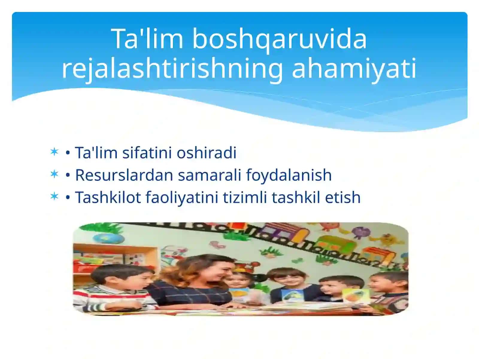 Ta'limtashkilotini boshqarishni rejalashtirish 4