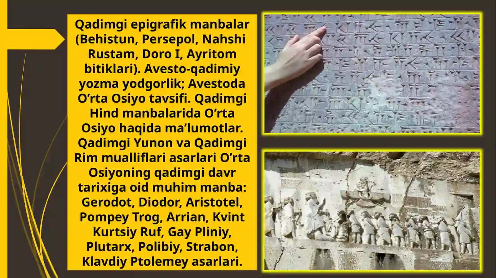YOZMA MANBALARNING ASOSIY XILLARI 4