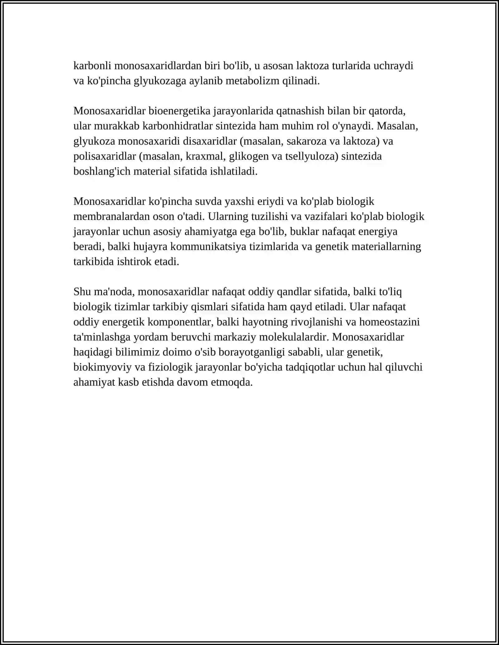 Uglevodlar. Monosaxaridlar 4