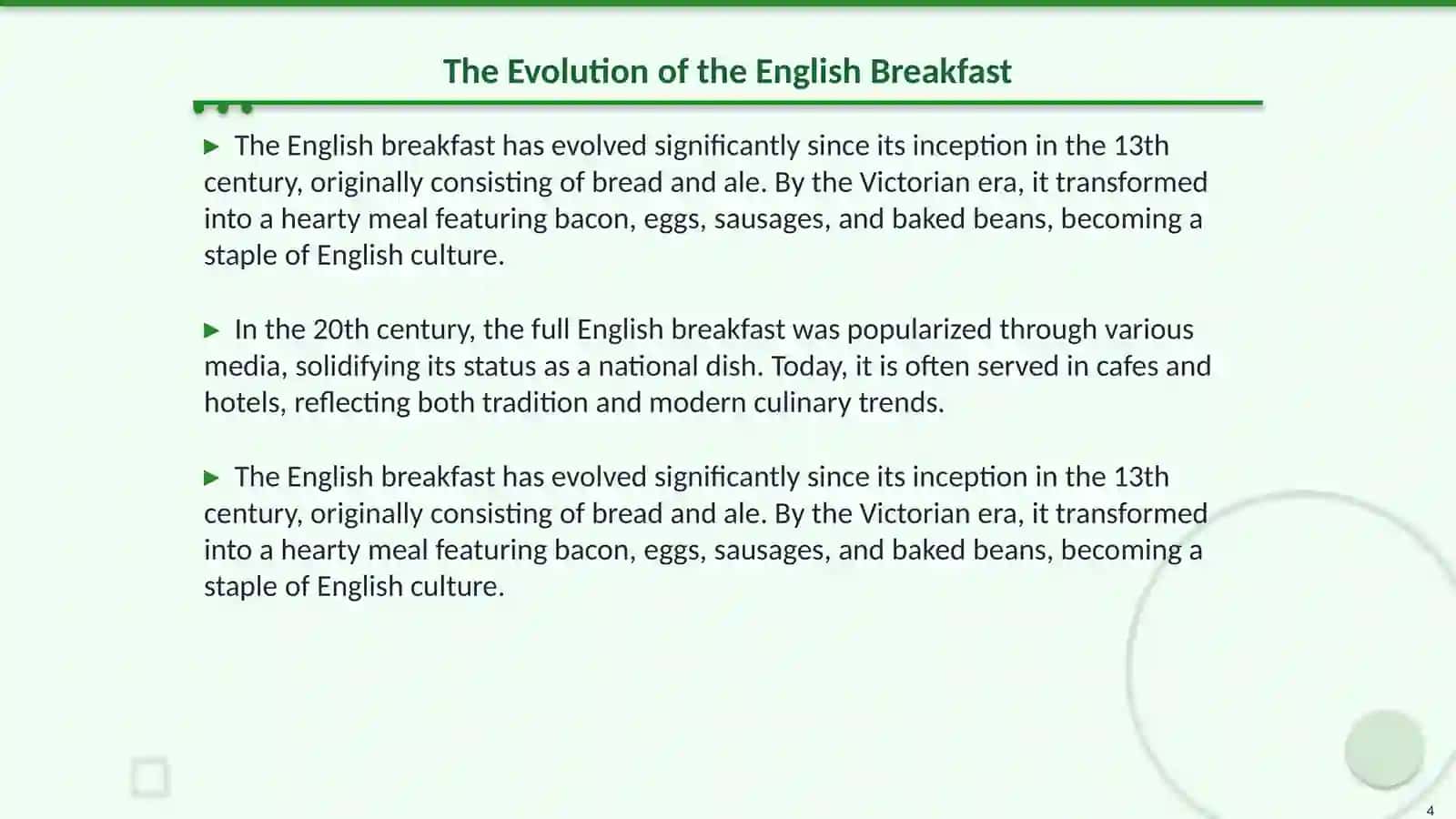 English Food firsts 4