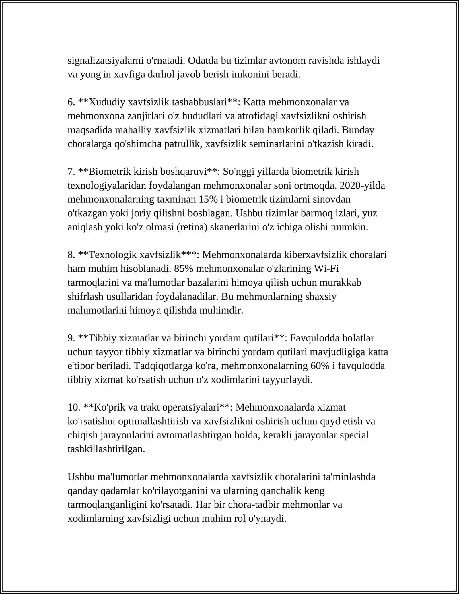 TURIZMDA XAVFSIZLIK VA XAVFSIZLIKNI TA’MINLASH USULLARI 4