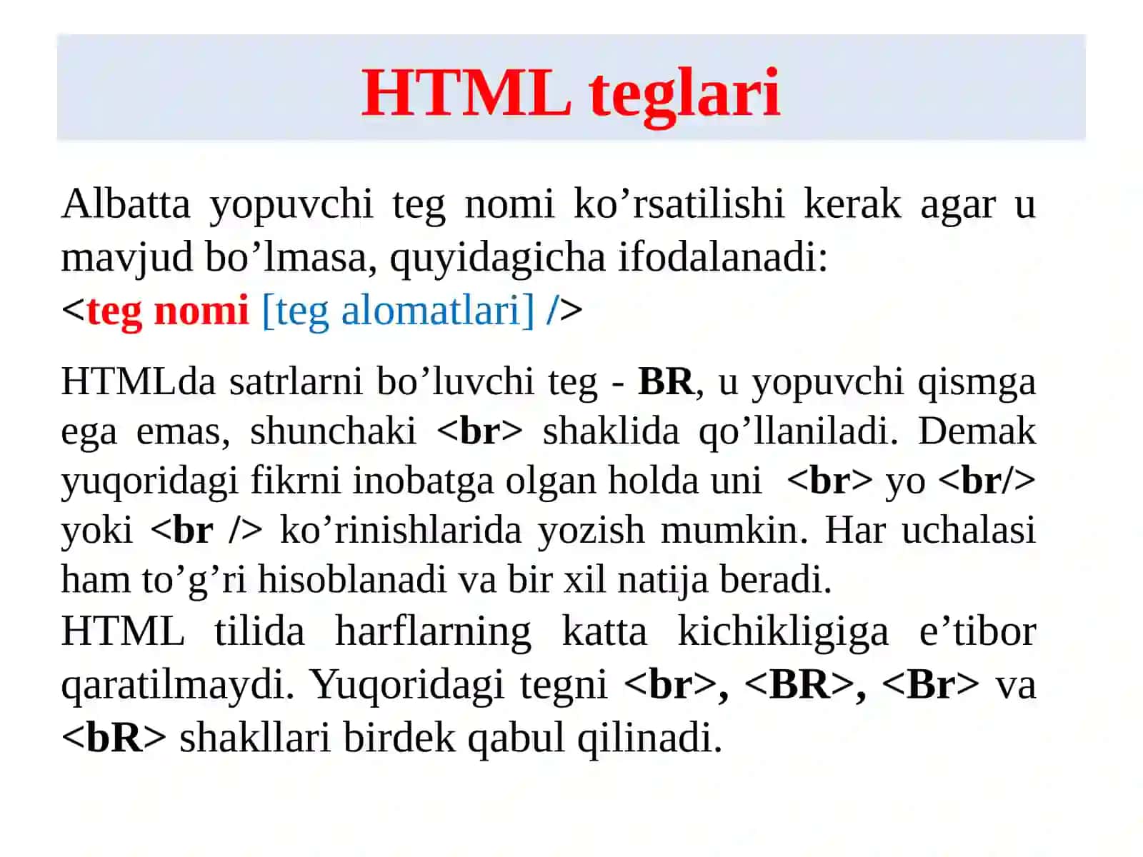 Gipermatnli markerlash tili (HTML) 4