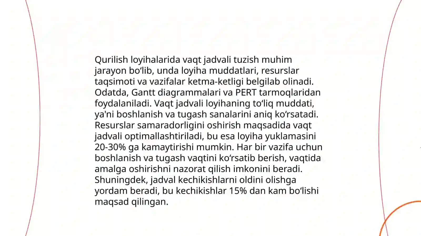 Qurilishda vaqt omili 4