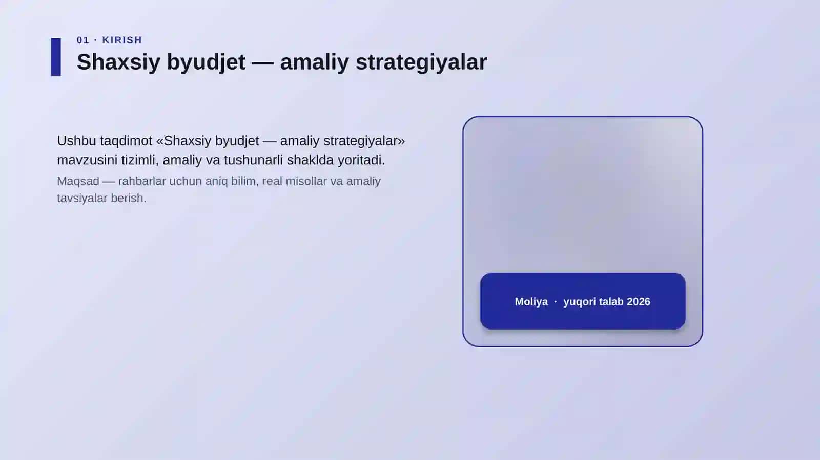 Shaxsiy byudjet — amaliy strategiyalar 4