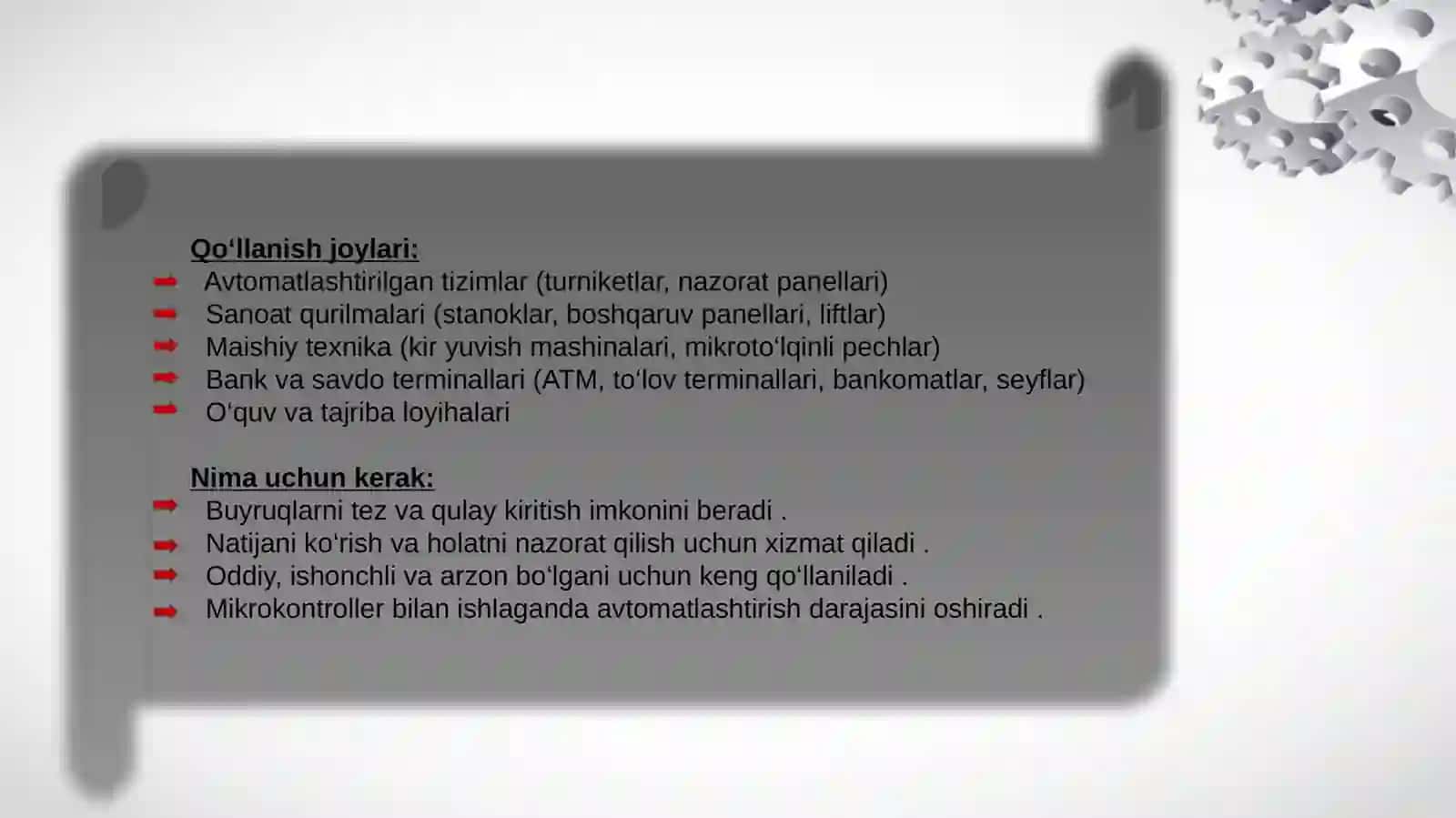 Mikrokontroller va o'rnatilgan tizimlar 4