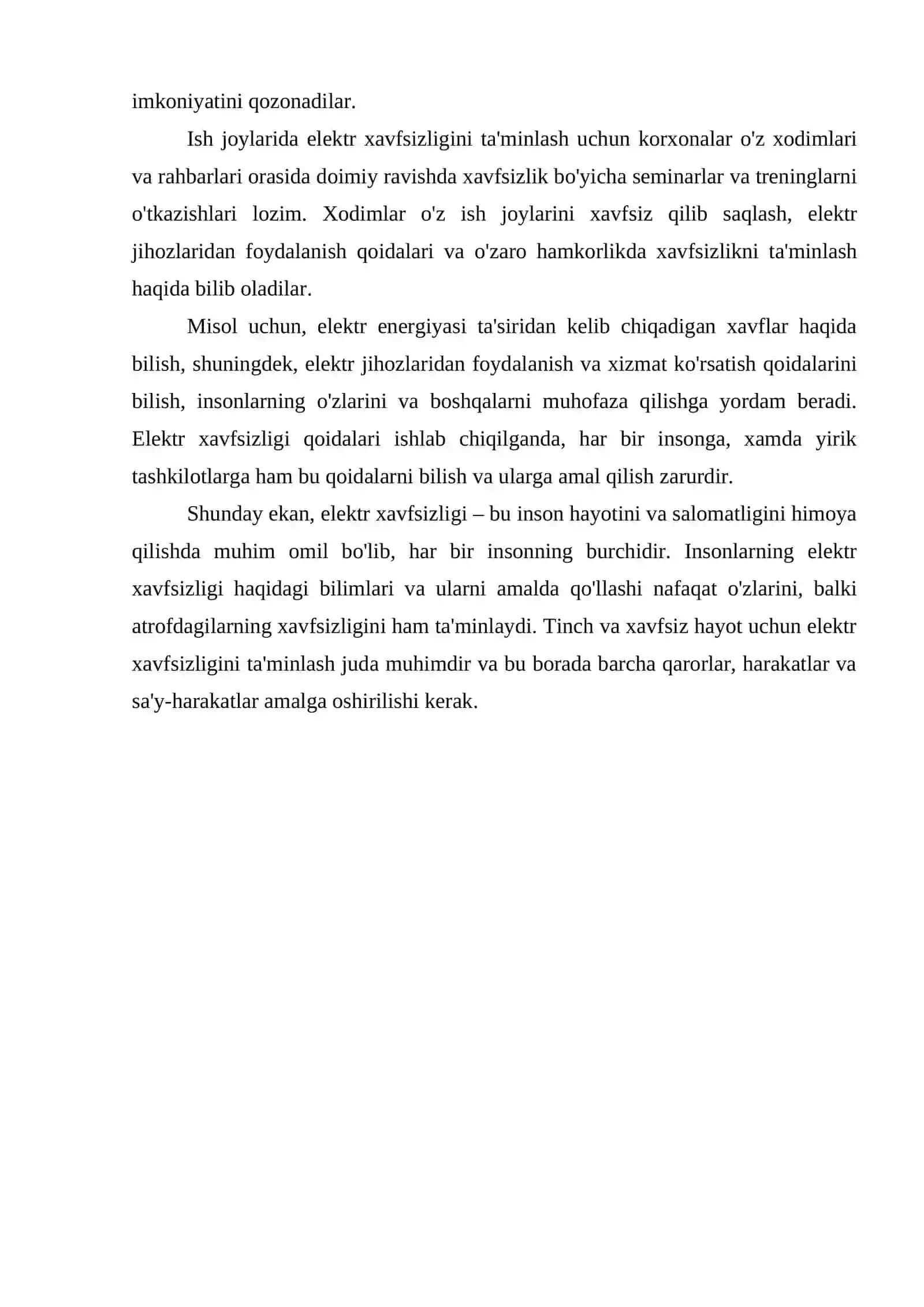 ELEKTR XAVFSIZLIGI 4