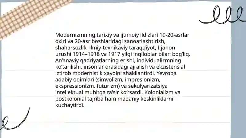 Modernizm adabiyoti 4