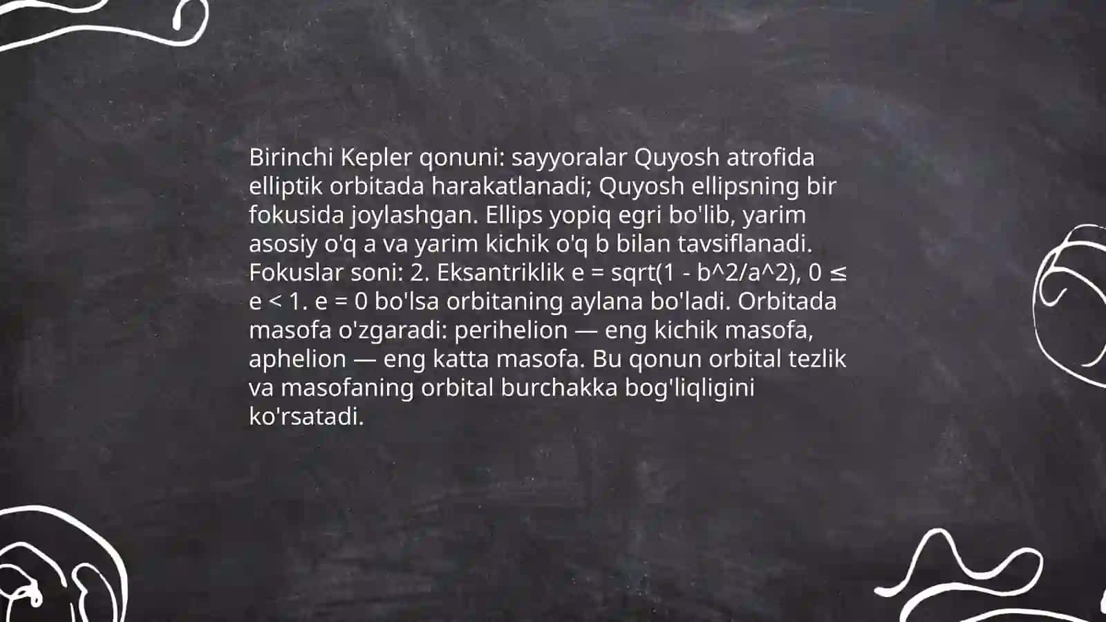 Kepler qonunlari 4