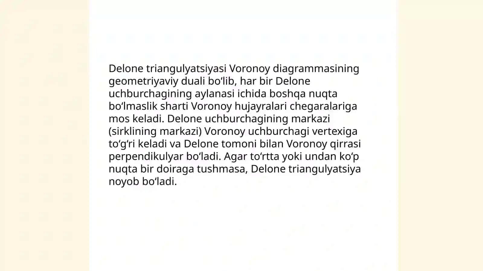 Delone triangulyatsiyasini qurish 4