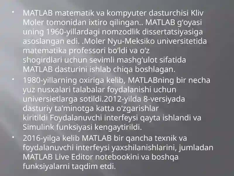 MATLAB dasturlash 4