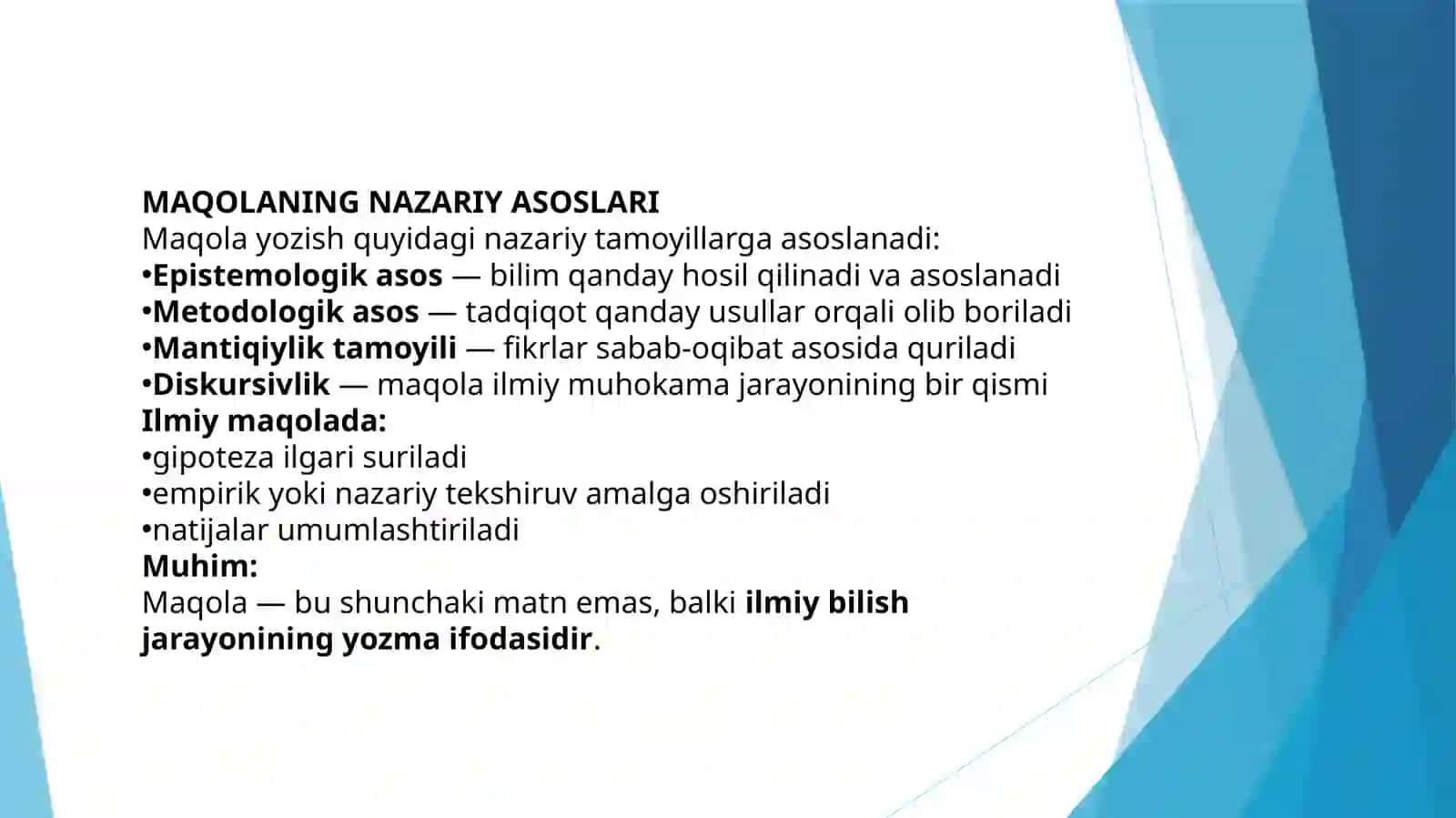 MAQOLA VA UNING TURLARI 4