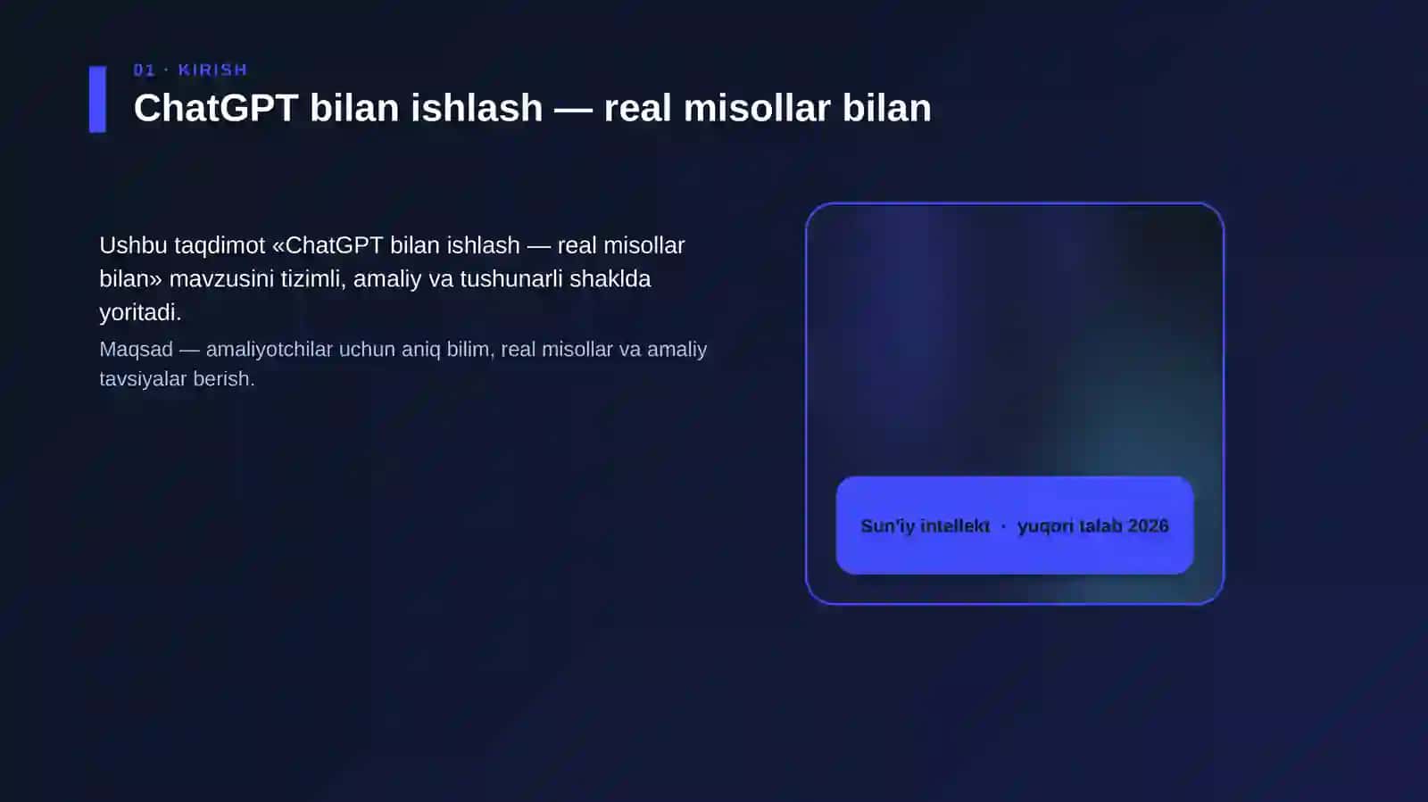 ChatGPT bilan ishlash — real misollar bilan 4
