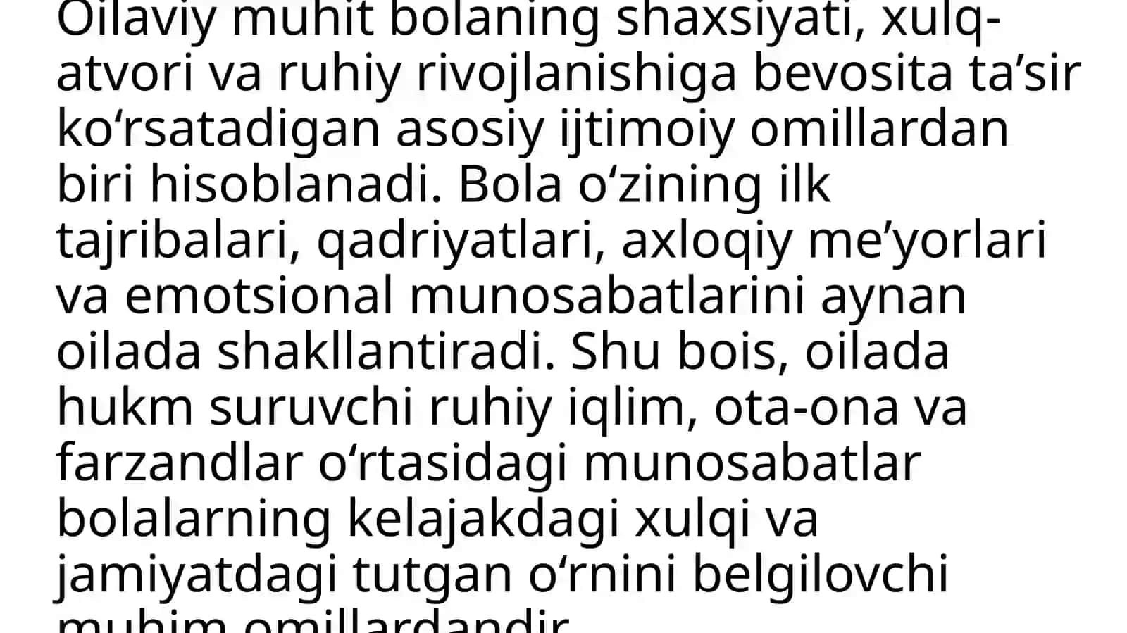 Oilaviy muhit va oilaviy munosabatlarning bola hulqiga ta'siri 4
