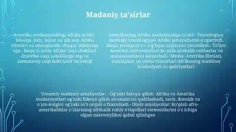 Amerika Va Afrika Xalqlari 4