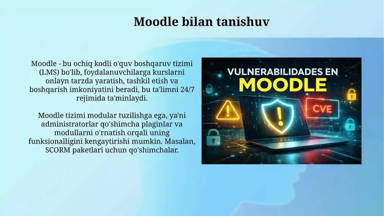 Moodle tizimida o'quv materiallarini joylashtirish 4