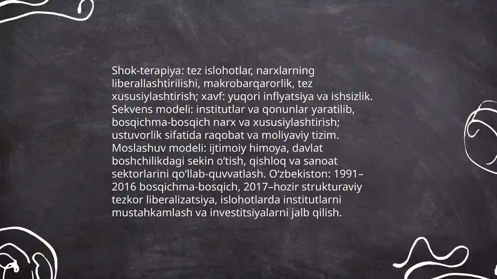 Mamuriy buyruq bozlik tizimidan bozor munosabatlariga otiw davri konsapersiyasi 4