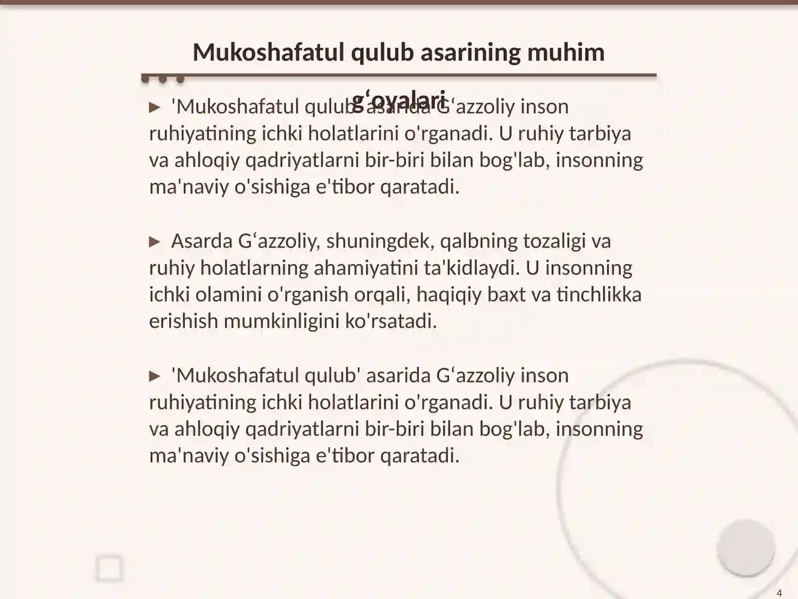 Mukoshafatul qulub 4