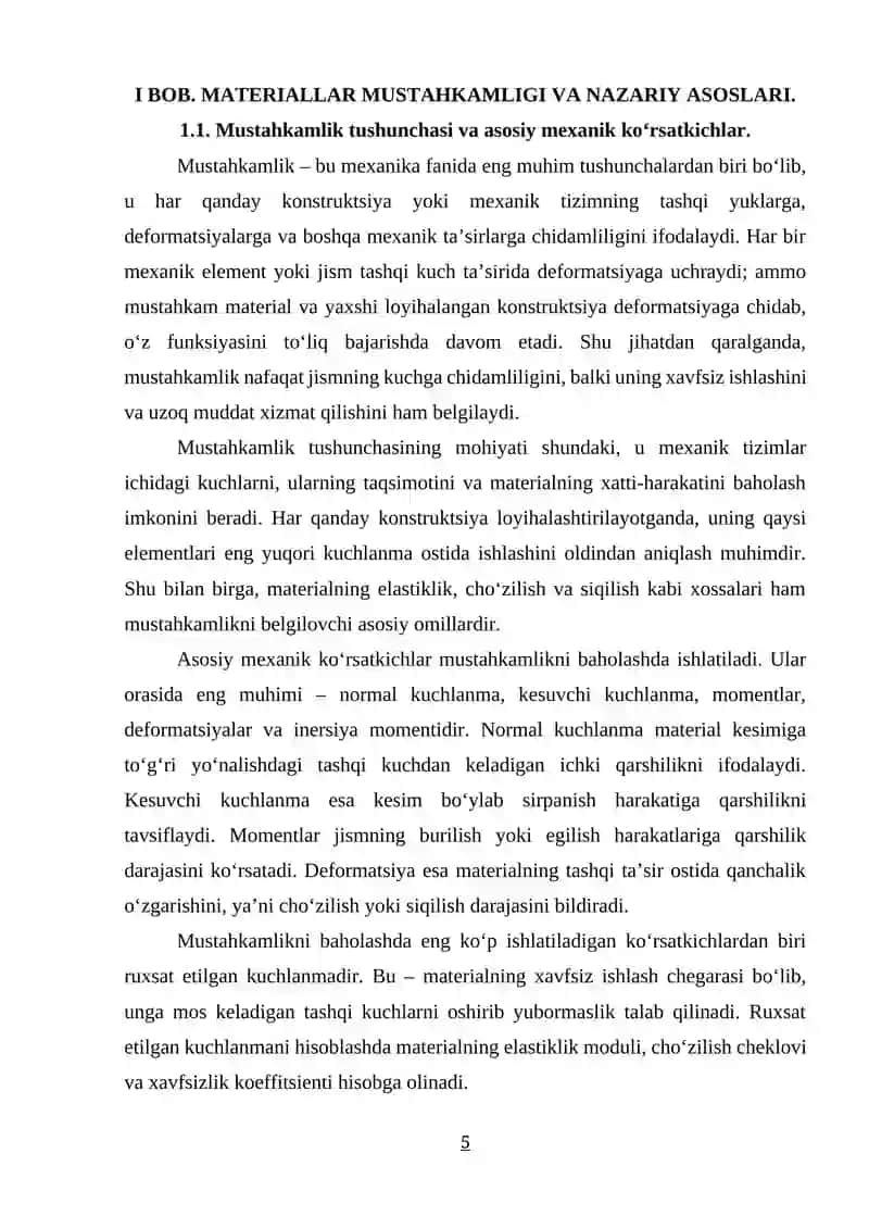 MATERIALLAR MUSTAHKAMLIGINI SINASH USULLARI 4
