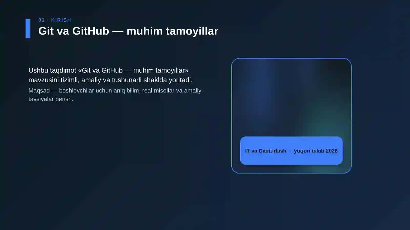Git va GitHub — muhim tamoyillar 4