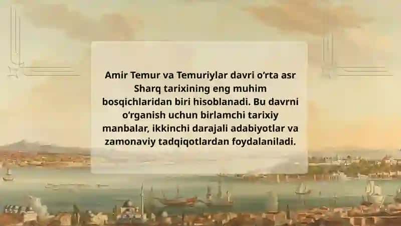 Amir Temur va temuriylar davri adabiyoti 4