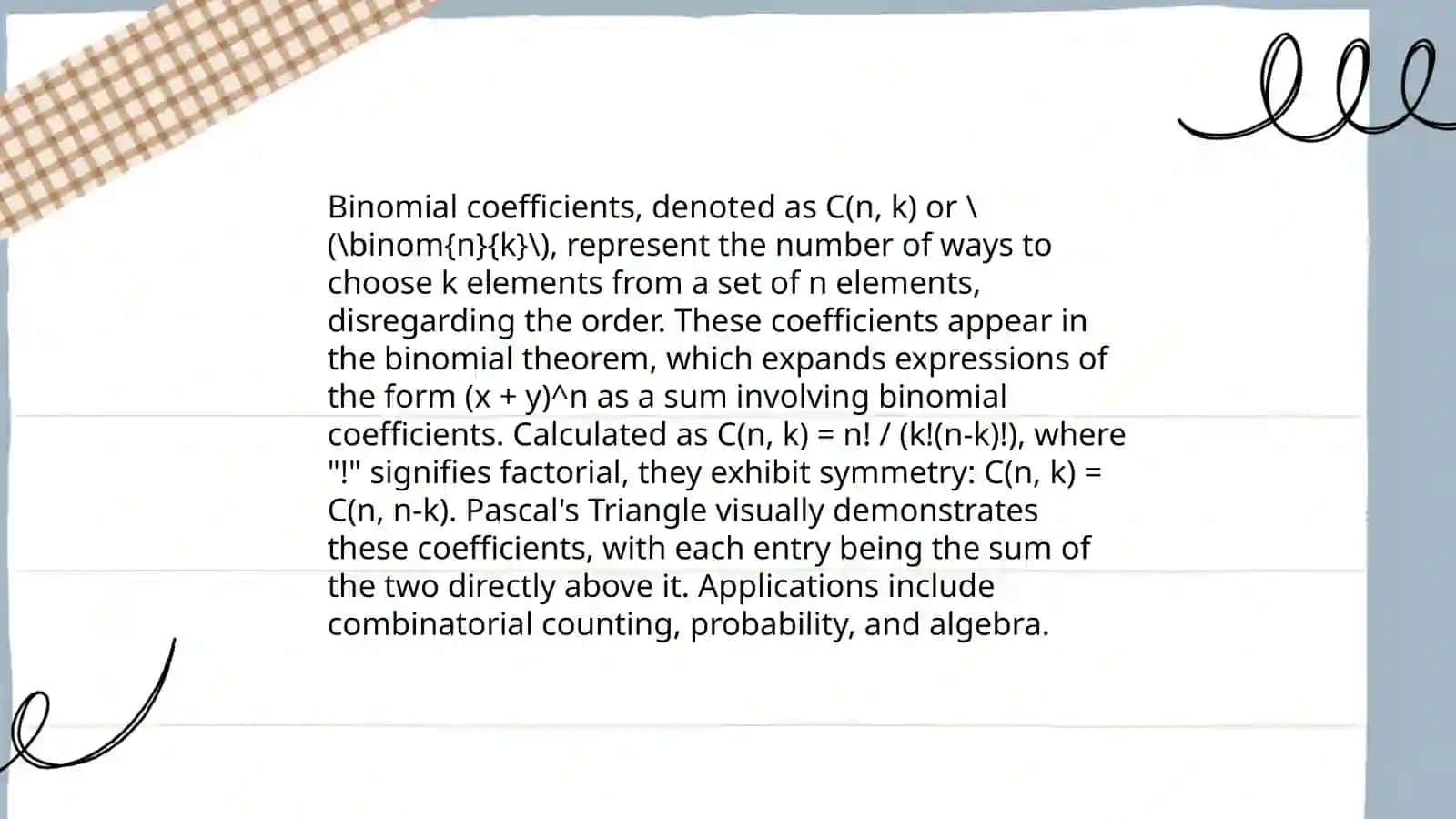 Binomials 4