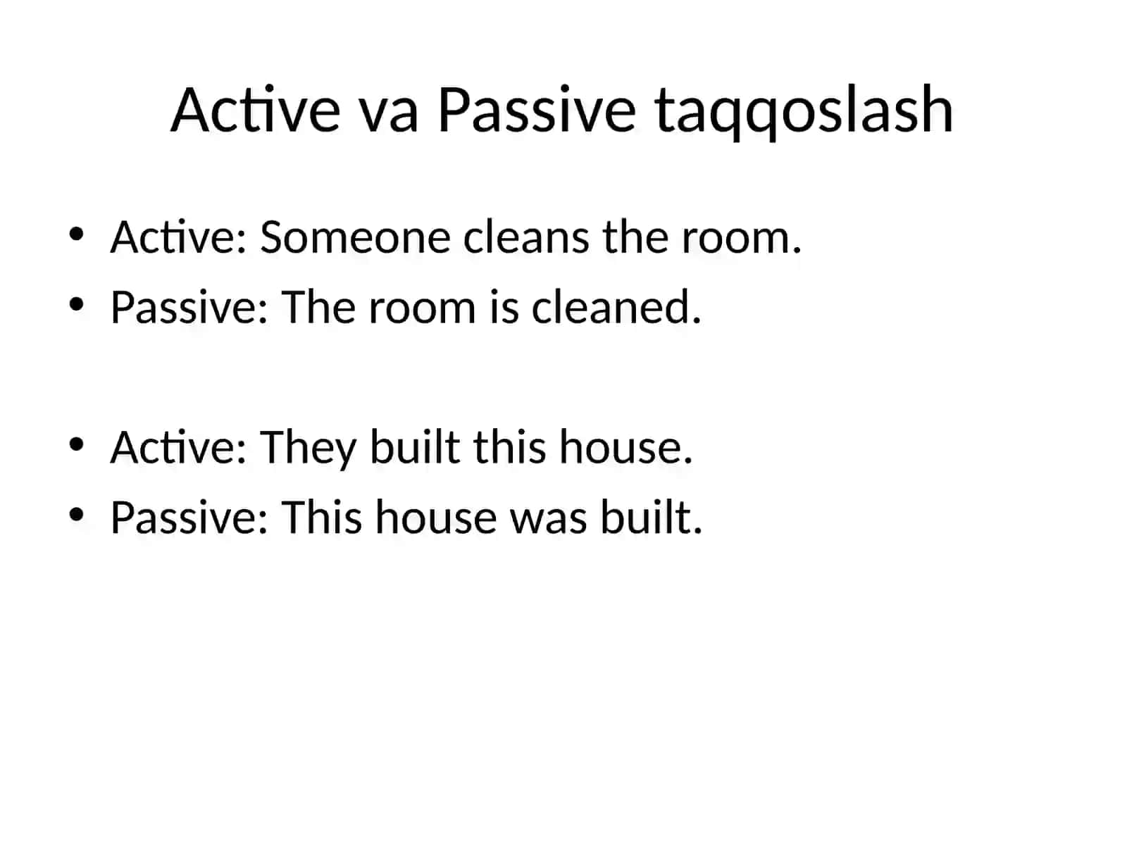 Ingliz tilida Passive Voice 4