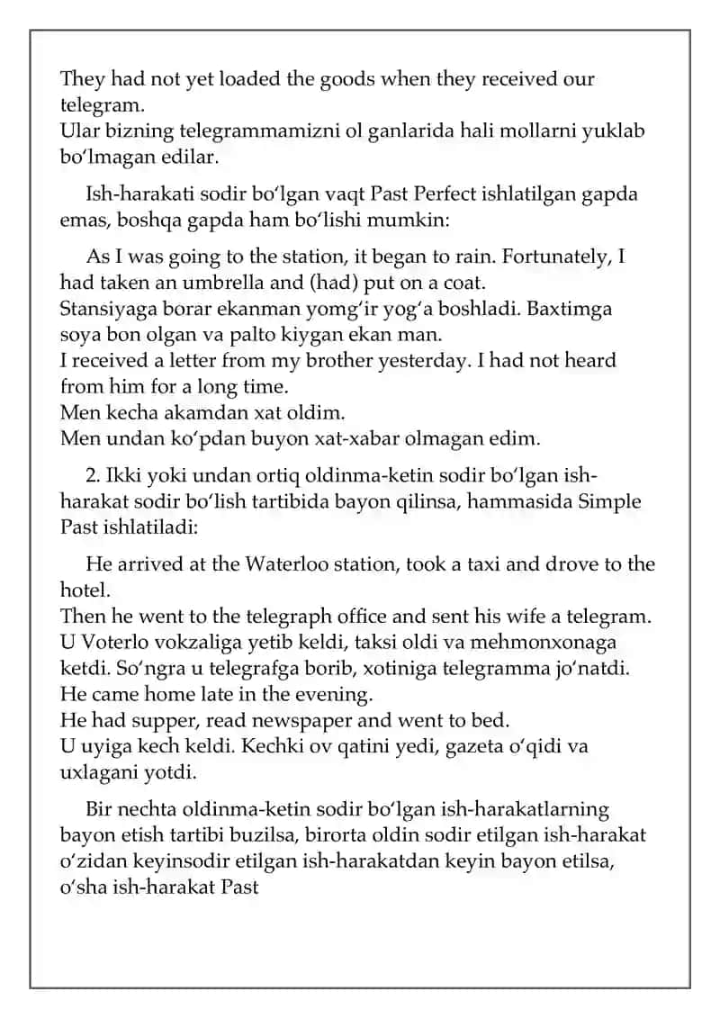 The Past Perfect Tense 4