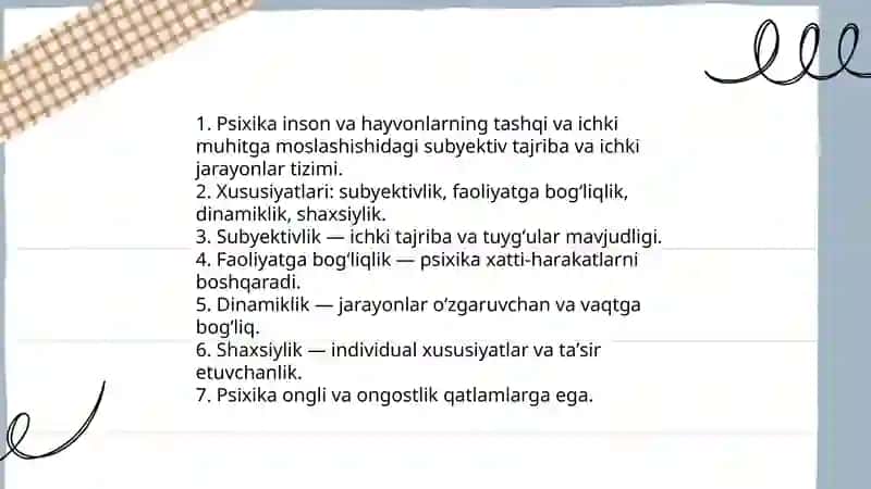 Umumiy psixologiya fanining predmeti 4