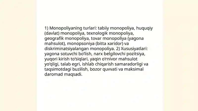 Raqobat va Monopoliya Nazariyasi 4