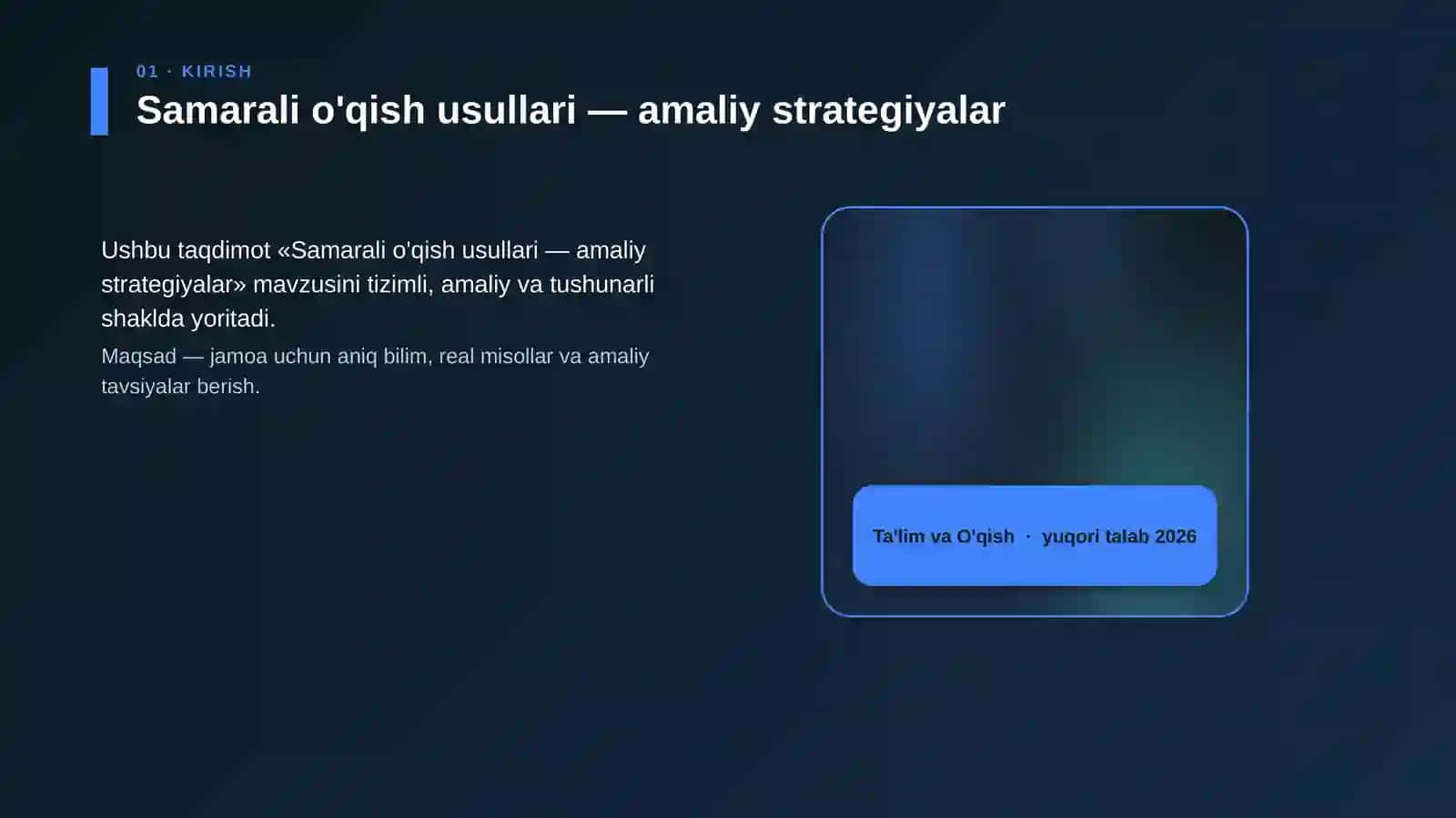 Samarali o'qish usullari — amaliy strategiyalar 4