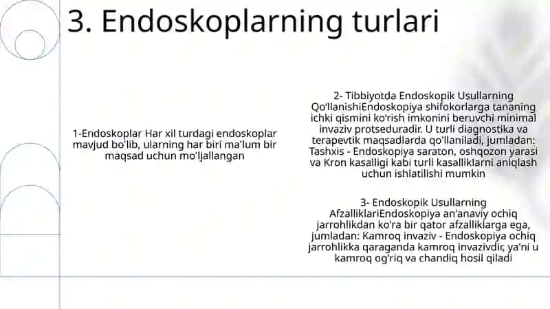 Tibbiyotda Endoskopik Usullarning Qo‘Llanishi 4