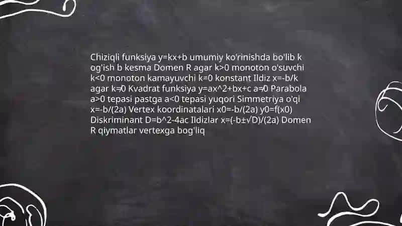 Elementar funksiyalar va ularning xossalari 4