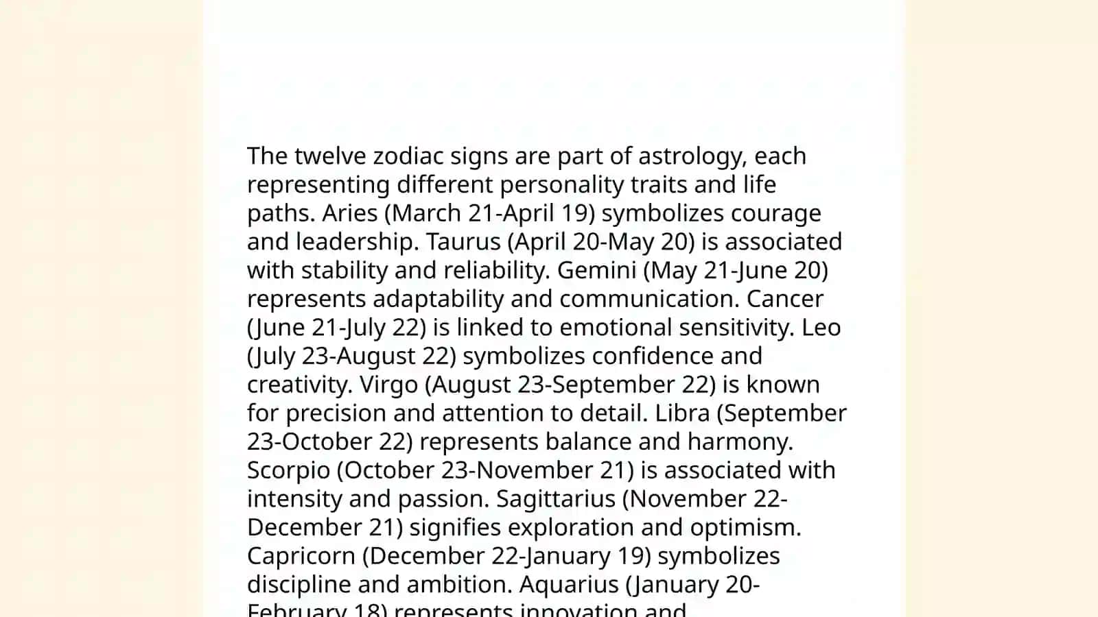 Horoscopes 4