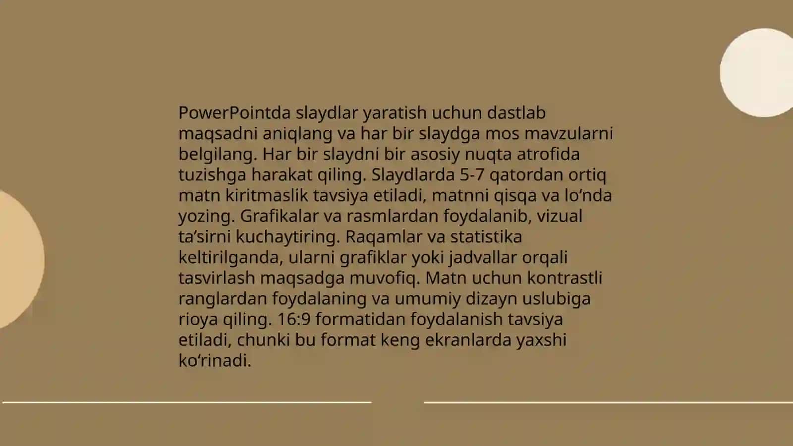 PowerPoint dasturida taqdimotlar yaratish 4