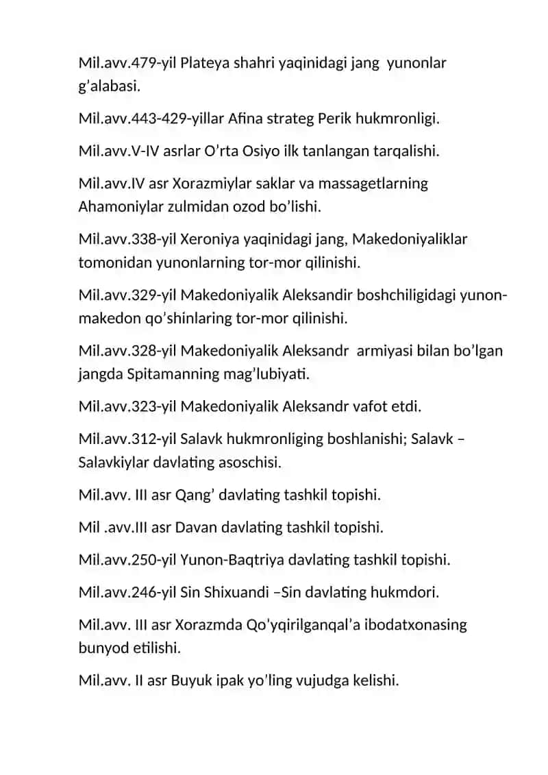 Tarix Qadimgi Dunyo Xronologiya 2022 4