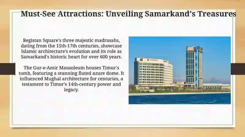 Samarkand as a Tourist City 4
