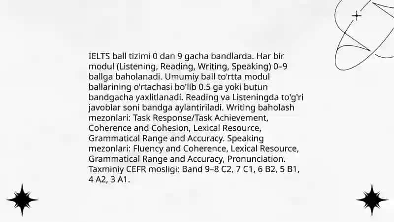 IELTS tizimi: format va modullar 4