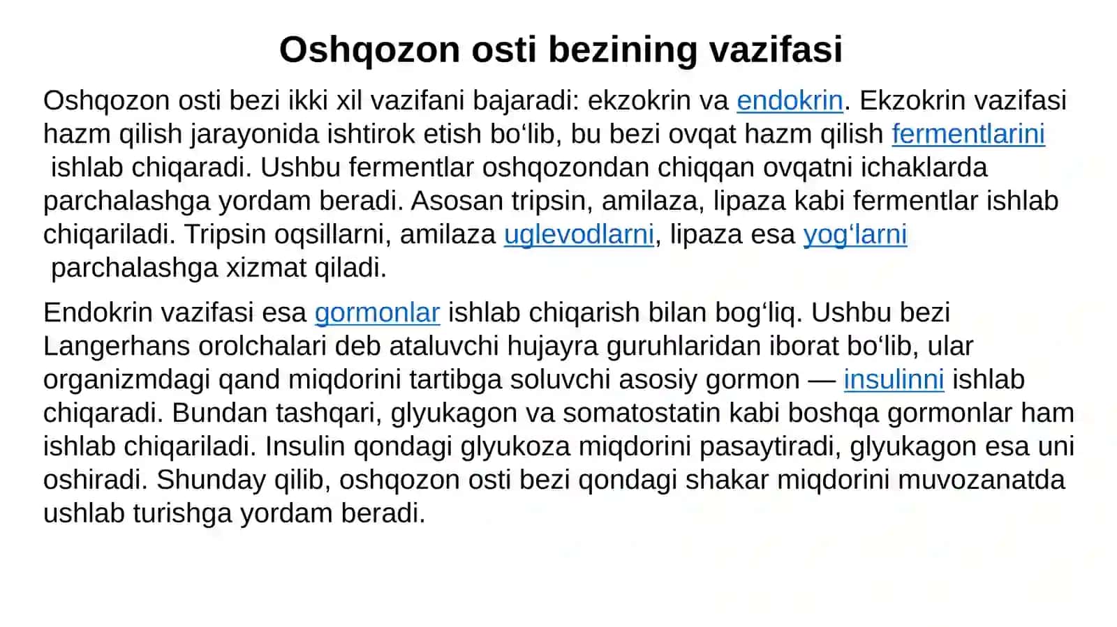 Oshqozon osti bezi kasalliklari ppt 4