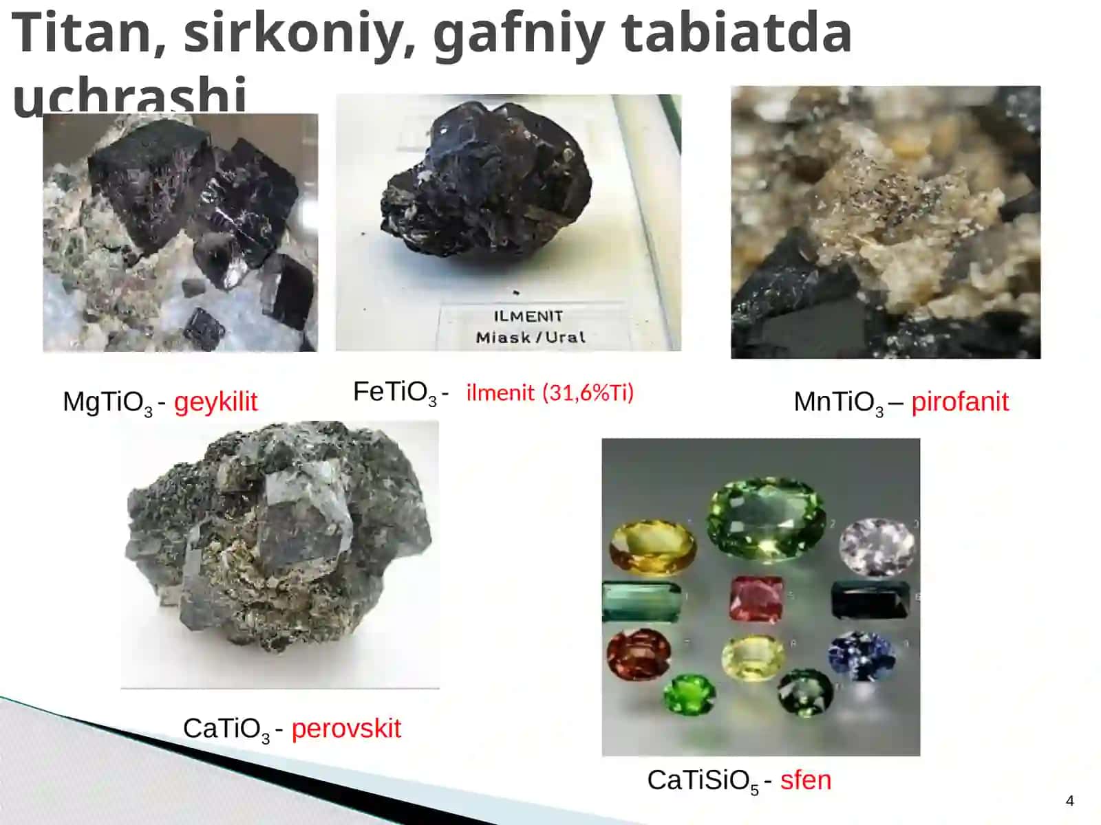 To‘rtinchi  guruhning  d-elementlari 4