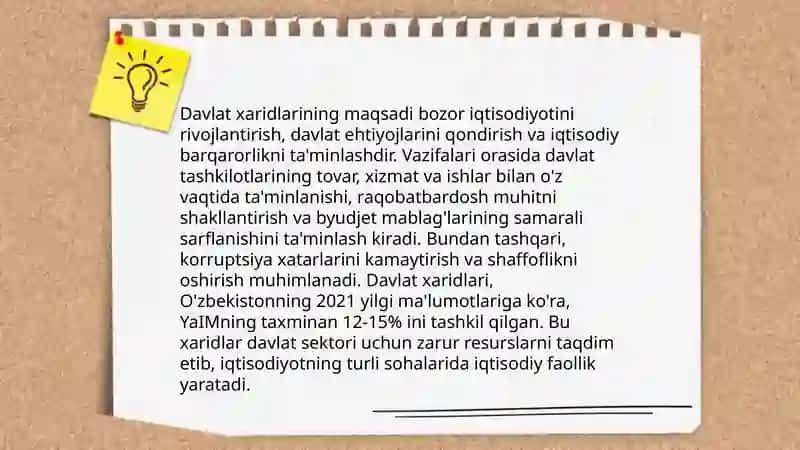 Davlat xaridlarini tashkil etishning huquqiy asoslari 4