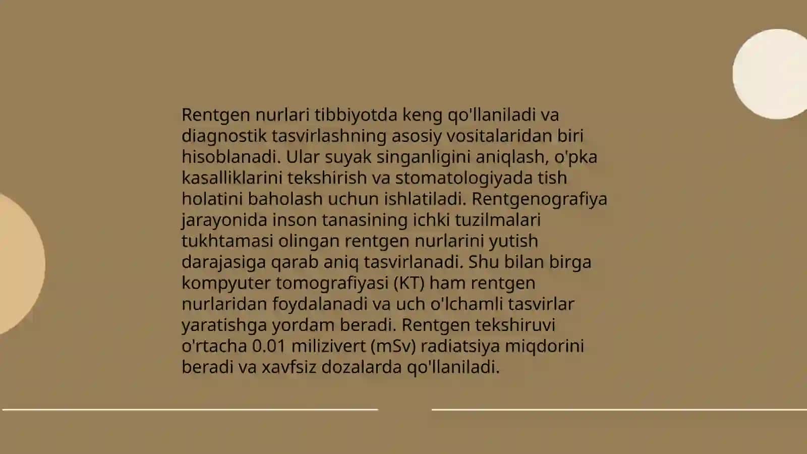 Rentgen nurlarini oʻrganish tarixi suyak va boʻgʻimlar rivojlanishini rentgen nurlari yordamida oʻrganish. Rentgenoanatomiya yangi technologiyalar 4